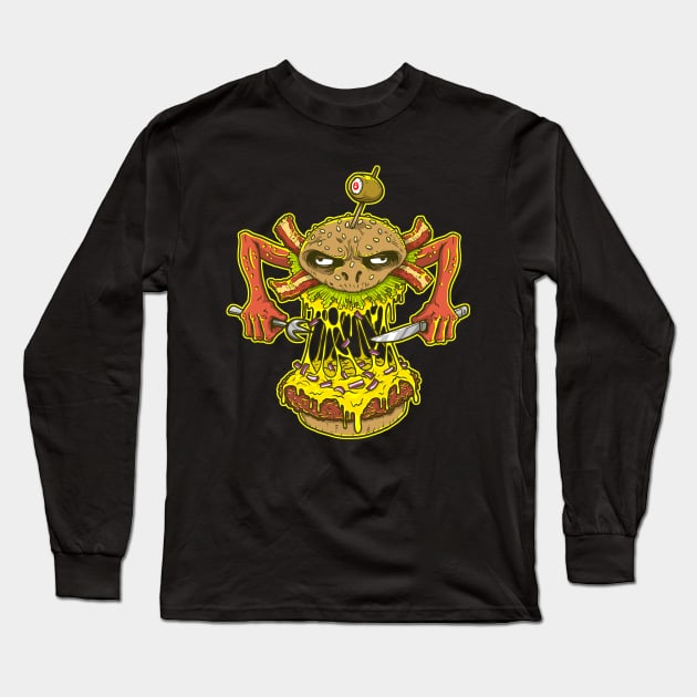 Demon Burger Long Sleeve T-Shirt by The Meat Dumpster
